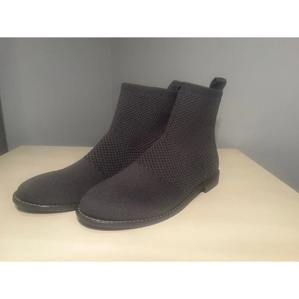 EILEEN FISHER Women Jude Stretch Knit‎ Bootie in Graphite Gray.  Size 6 $235